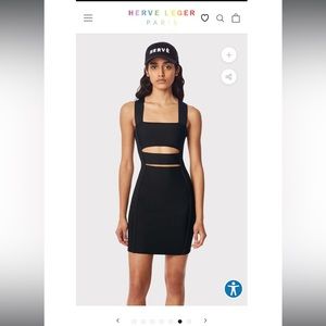 NWT Herve Leger straps dress size small